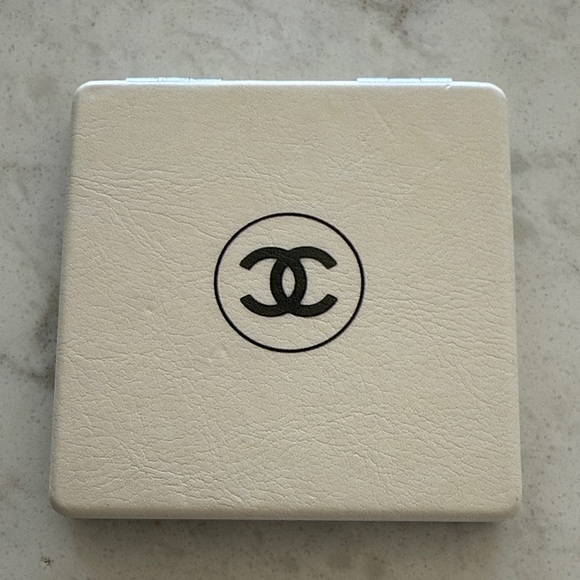 CHANEL Accessories - CHANEL Ivory Compact with Iconic Logo
